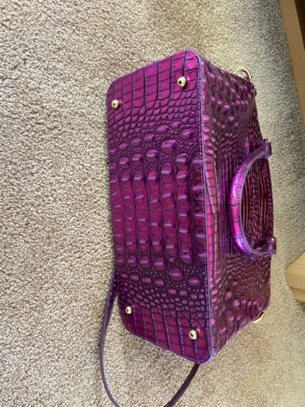 Amazing~Brahmin Duxbury Satchel Purple Potion Melbourne Leather BAG - Picture 4 of 7